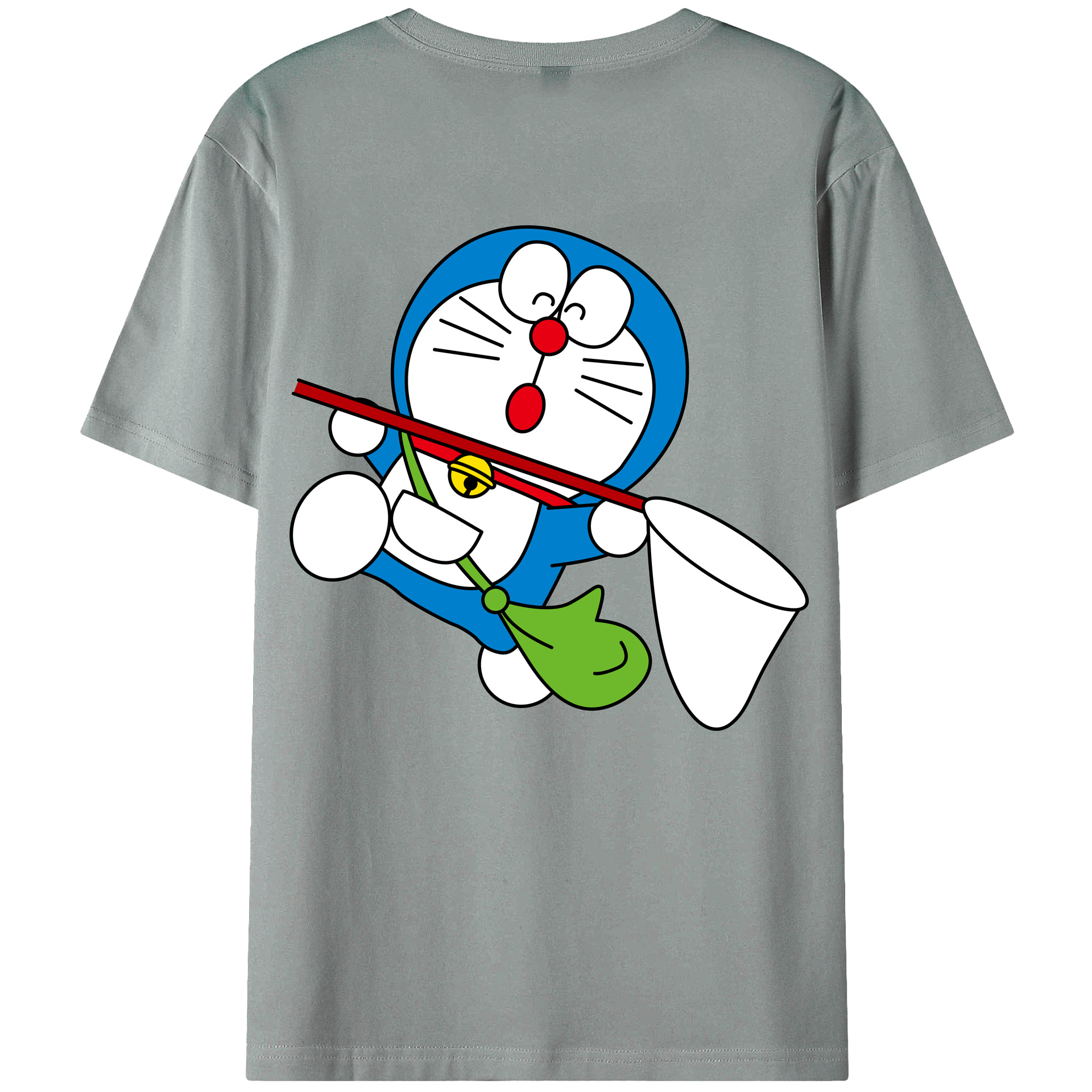 （画像用） ドラえもん Doraemon 綿100％ メンズ半袖Tシャツ（バックプリント） 通気性
